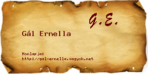 Gál Ernella névjegykártya